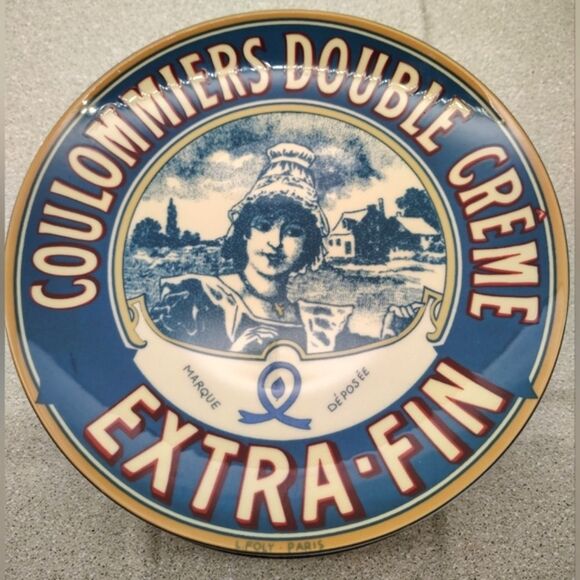 Vintage Camembert Cheese Plates Plate Set X 4 Home Party Kitchen - Picture 3 of 11